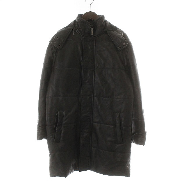 ジバンシィ GIVENCHY レザーコート アウター ラムレザー 48 L 黒 - www