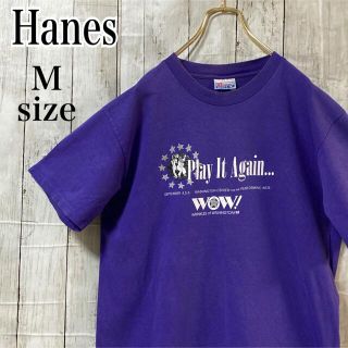 ヘインズ(Hanes)のHanes ヘインズ ヴィンテージ Tシャツ ユニセックス パープル M 古着(Tシャツ/カットソー(半袖/袖なし))