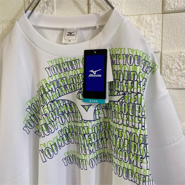 新品 mizuno ミズノ メンズ Tシャツ スポーツ メッシュ 白 XL メンズのトップス(Tシャツ/カットソー(半袖/袖なし))の商品写真