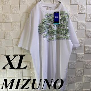 新品 mizuno ミズノ メンズ Tシャツ スポーツ メッシュ 白 XL(Tシャツ/カットソー(半袖/袖なし))