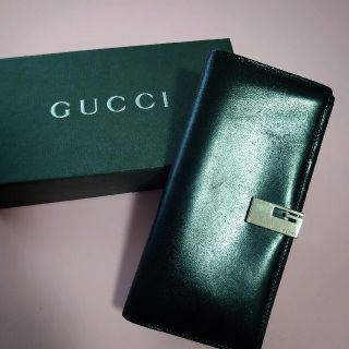 グッチ(Gucci)のGUCCI グッチ　長財布　ブラック　中古(長財布)