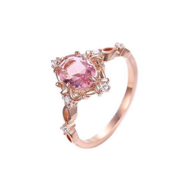 【新品】リング 指輪 13号 プリンセスリング ローズゴールド ピンク レディースのアクセサリー(リング(指輪))の商品写真