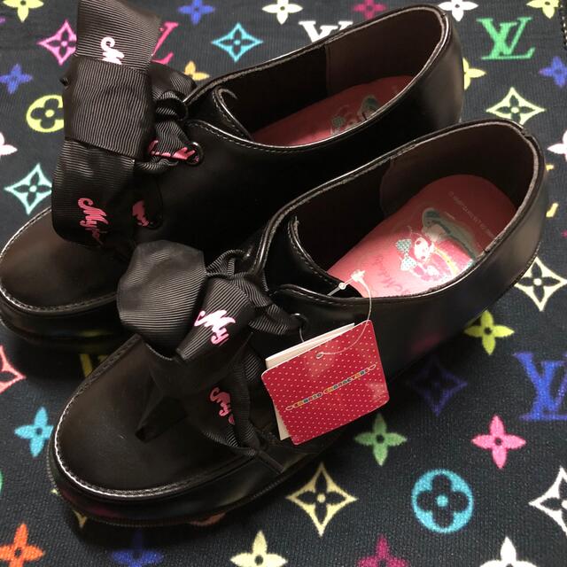 サンリオ - マイメロ リボンマニッシュシューズ LL Sanrio 厚底 サンリオ - マイメロ リボンマニッシュシューズ LL Sanrio 厚底