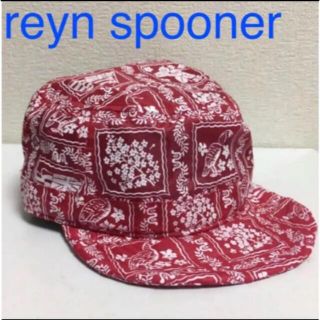 レインスプーナー(Reyn Spooner)の新品 レインスプーナー キャップ 帽子 アロハ柄 ハワイ 折りたたみ 軽量 赤(キャップ)