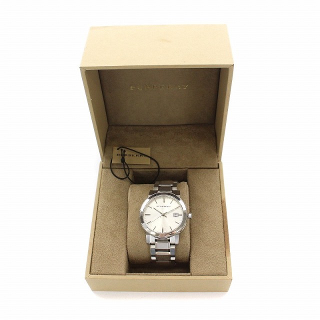 バーバリー 腕時計 クォーツ ウォッチ アナログ シティ シルバー BU9000 - 7