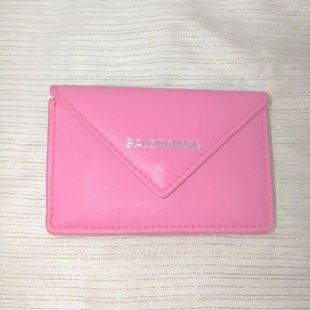 391446カラー♓超美品♓ BALENCIAGA バレンシアガ ペーパーミニ 三つ折り財布