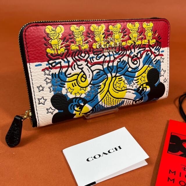 コーチCOACH ミッキーディズニー×キースヘリング 財布 新品 人気特売