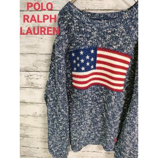 ポロラルフローレン(POLO RALPH LAUREN)のポロラルフローレン　星条旗　ケーブルニット　セーター　POLO SPORT(ニット/セーター)