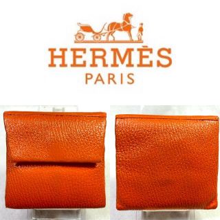 エルメス(Hermes)の最終値下げ‼️正規品☆エルメス コインケース バスティア オレンジ系[難あり](コインケース)