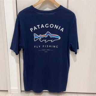 パタゴニア(patagonia)のpatagonia パタゴニア  トラウトTシャツ　Sサイズ　ネイビー(Tシャツ/カットソー(半袖/袖なし))