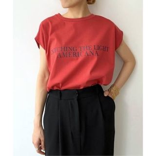 アパルトモンドゥーズィエムクラス(L'Appartement DEUXIEME CLASSE)の新品 タグ付【Americana/アメリカーナ】N/S LOGO TEE レッド(Tシャツ(半袖/袖なし))