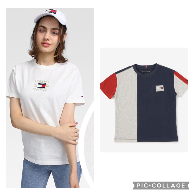 TOMMY HILFIGER(トミーヒルフィガー)のTOMMY JEANS Tシャツ　2枚セット レディースのトップス(Tシャツ(半袖/袖なし))の商品写真