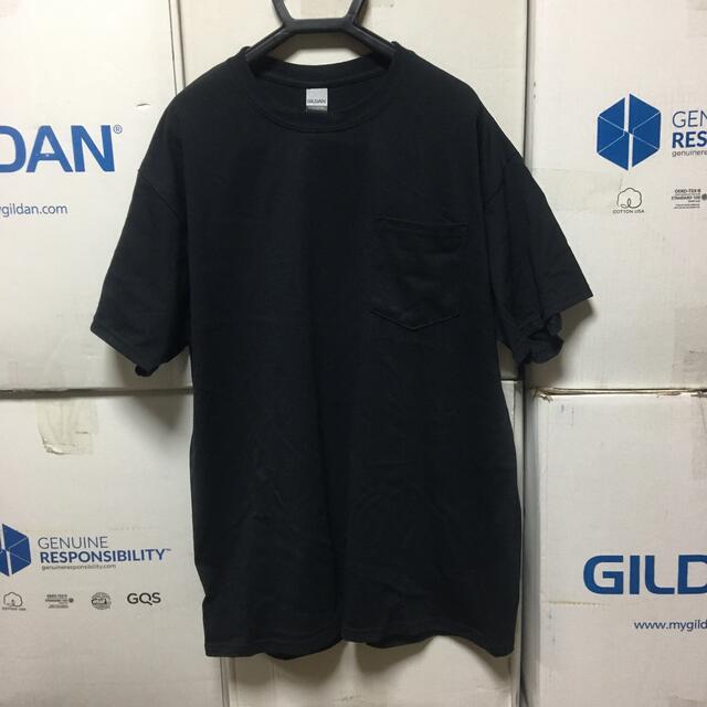 GILDAN(ギルタン)のGILDANギルダン☆半袖無地Tシャツ☆ポケット付き☆ブラック黒☆2XLサイズ！ メンズのトップス(Tシャツ/カットソー(半袖/袖なし))の商品写真