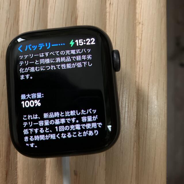 Apple Watch(アップルウォッチ)のアップル Apple Watch 6 44mm スペースグレイアルミ ブラックス スマホ/家電/カメラのスマホアクセサリー(その他)の商品写真