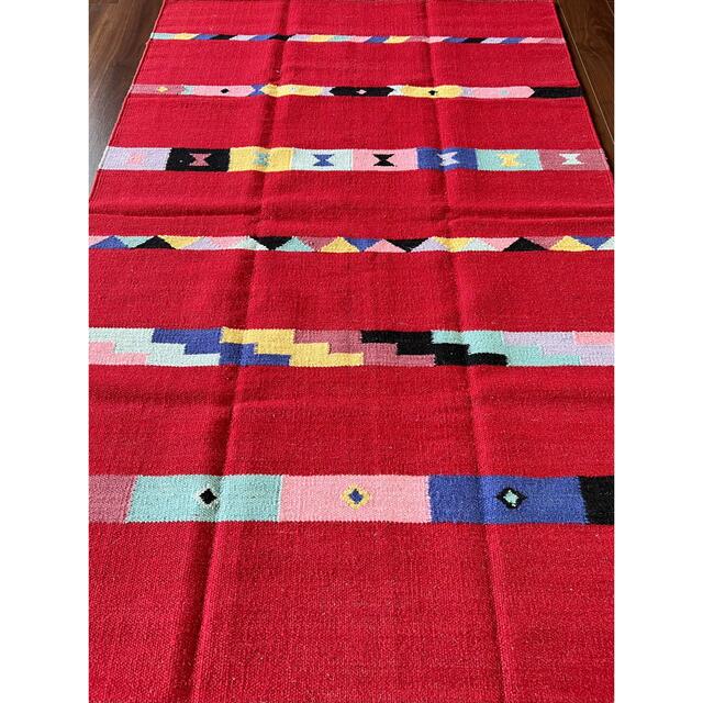 インドキリム ウール 手織り 152×97cm