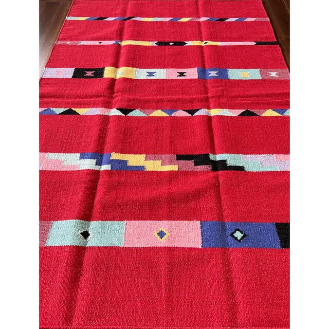 インドキリム ウール 手織り 178×119cm