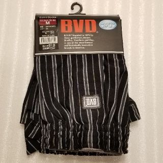 ビーブイディー(BVD)のBVD　ニットトランクス　M　前開き　ボタン付き　76～84cm　BK　綿35%(トランクス)