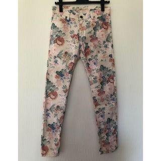 ザラ(ZARA)の美品☆ZARA WOMAN 花柄デニム(デニム/ジーンズ)