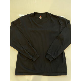 ヘインズ(Hanes)のBEEFY ロンT 黒　Lサイズ(Tシャツ/カットソー(七分/長袖))