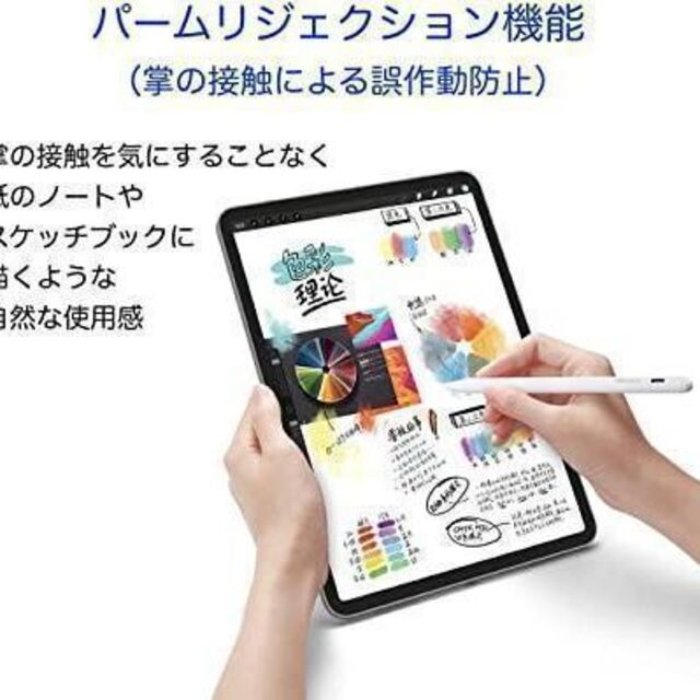 iPadペン 高精度 タッチペン 傾き感知 太さ調整 簡単接続の通販 by