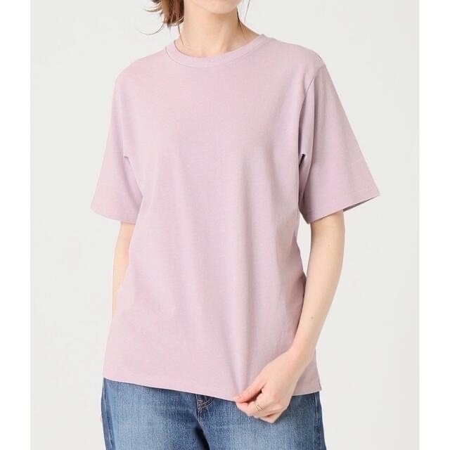 IENA(イエナ)のIENA LA BOUCLE コットンツイスト バイオTシャツ　パープル レディースのトップス(Tシャツ(半袖/袖なし))の商品写真