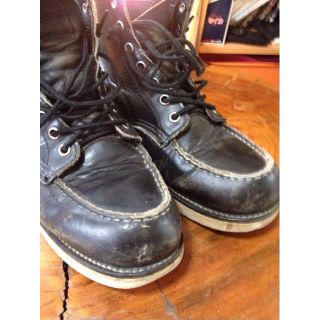 レッドウィング(REDWING)の♪値引き交渉可♪☆レッドウィング四角犬タグ　モックトゥブーツ　黒☆(ブーツ)