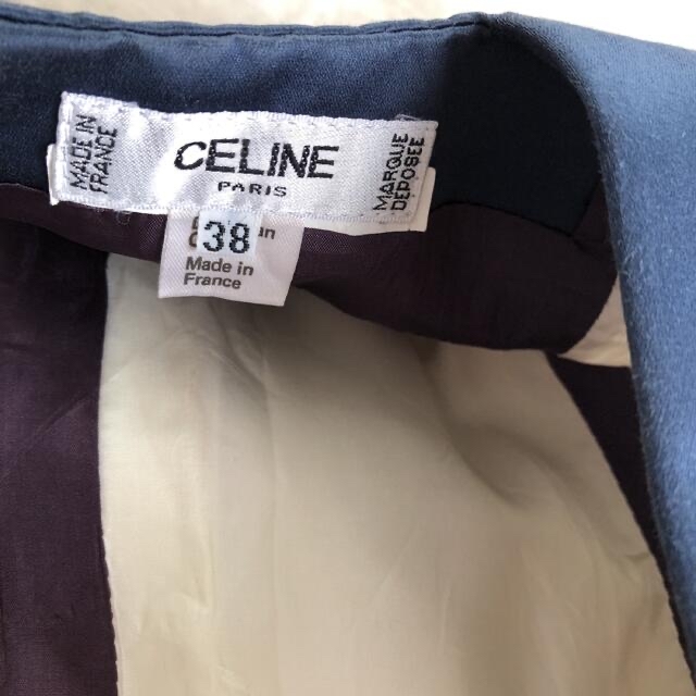 celine(セリーヌ)の正規品　セリーヌ　CELINE ネイビー×白　ワンピース レディースのワンピース(ひざ丈ワンピース)の商品写真