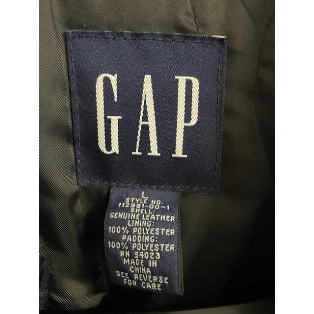 GAP(ギャップ)の90s old GAP レザー ジャケット コート ビンテージ 黒 カーコート メンズのジャケット/アウター(レザージャケット)の商品写真