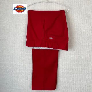 ディッキーズ(Dickies)のDickies ワークパンツ チノパン カラーパンツ ロゴ刺繍 スラックス 赤 (チノパン)