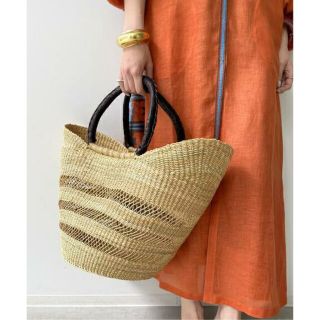 アパルトモンドゥーズィエムクラス(L'Appartement DEUXIEME CLASSE)の新品★アパルトモン購入★MARKET BAG L★かごバッグ★AP(かごバッグ/ストローバッグ)