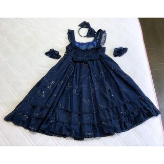 【新品未使用】十一月咲夜LOLITA 星空ワンピース ブラック