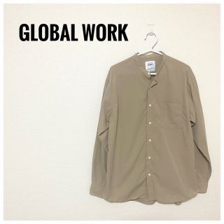 グローバルワーク(GLOBAL WORK)のGLOBAL WORK ブロードバンドカラーシャツ(ベージュ)(シャツ)