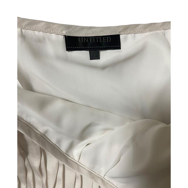 UNTITLED(アンタイトル)のタグ付き 未使用 アンタイトル UNTITLED プリーツ フレア スカート レディースのスカート(ひざ丈スカート)の商品写真