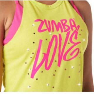 ズンバ(Zumba)のUSED 美品　Zumba ズンバ　スワロフスキー　トップス（M）(トレーニング用品)