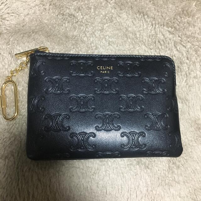 【極美品】CELINE トリオンフ　キーケース\u0026カードコインポーチ　ブラック　黒