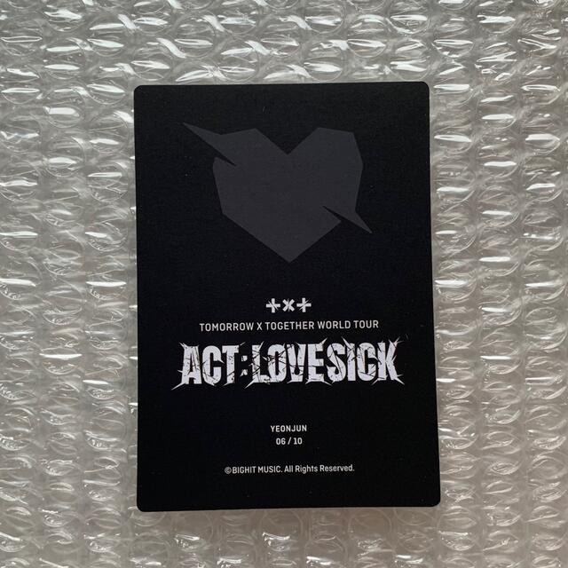 TOMORROW X TOGETHER(トゥモローバイトゥギャザー)のヨンジュン TXT ACT: LOVE SICK ミニフォト 06 エンタメ/ホビーのCD(K-POP/アジア)の商品写真