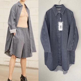 エムエムシックス(MM6)の【新品】MM6 MaisonMargiela  オーバーサイズ デニムシャツ(シャツ/ブラウス(長袖/七分))