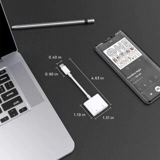 【新品】USB-C to 3.5mmイヤホンジャック + 同時急速充電アダプター(ストラップ/イヤホンジャック)