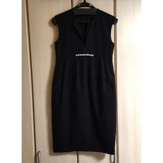 バーニーズニューヨーク(BARNEYS NEW YORK)の美品 ヨーコチャン yokochan パール ドレス ワンピース コクーン(ひざ丈ワンピース)