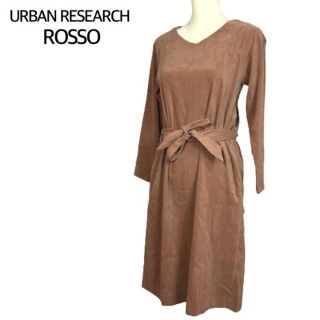 アーバンリサーチロッソ(URBAN RESEARCH ROSSO)のアーバンリサーチロッソ ワンピース ポリエステル ウエストマーク 美中古 ひざ丈(ひざ丈ワンピース)