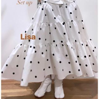 ドゥロワー(Drawer)の新品タグ付　今季完売　shetokyo Lisa dot (ロングスカート)