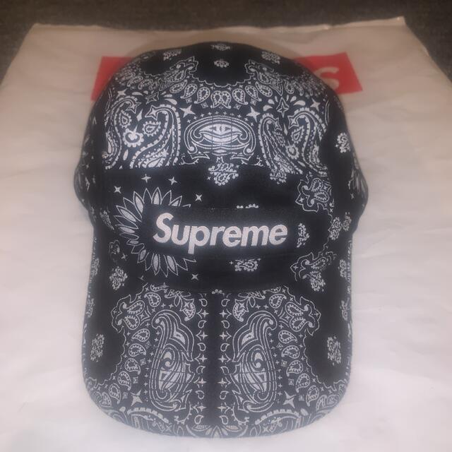 supreme bandanaキャンプ　キャップ　BLACK