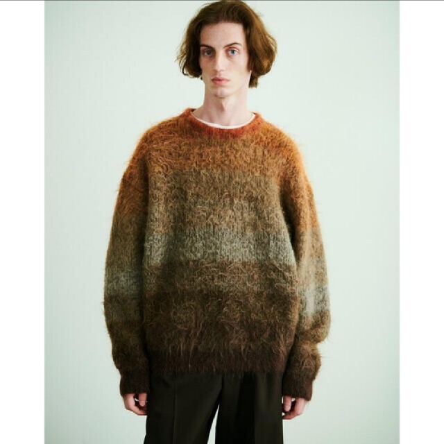 COMOLI - 求) YOKE 20AW GRADATION BORDER CREW KNITの通販 コモリなら