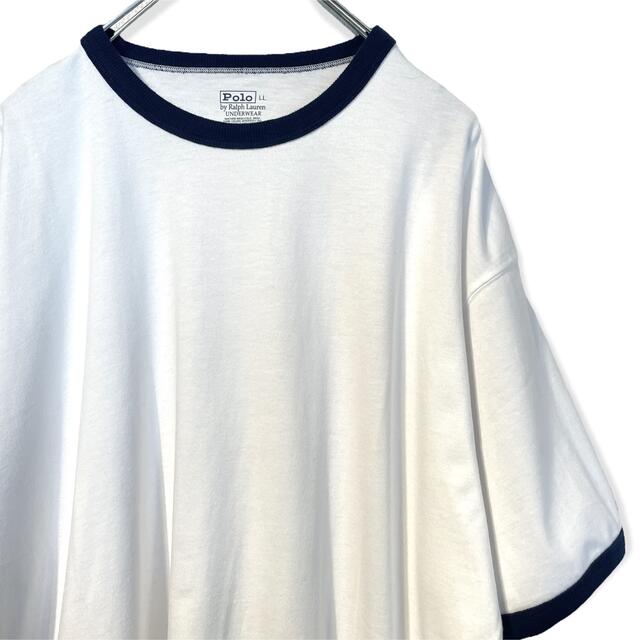 【新品未使用タグ付き】ポロバイラルフローレン リンガーネックTシャツ XL 白紺