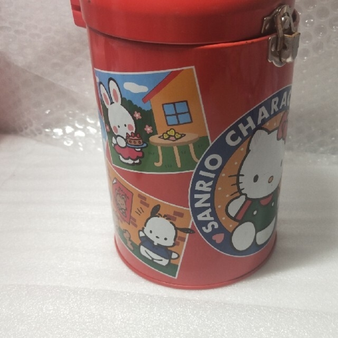サンリオ 昔懐かし キティ チアリーチャムアヒルのペックル他 大きめ筒型缶ケース サンリオ チアリーチャム ライト ビンテージ