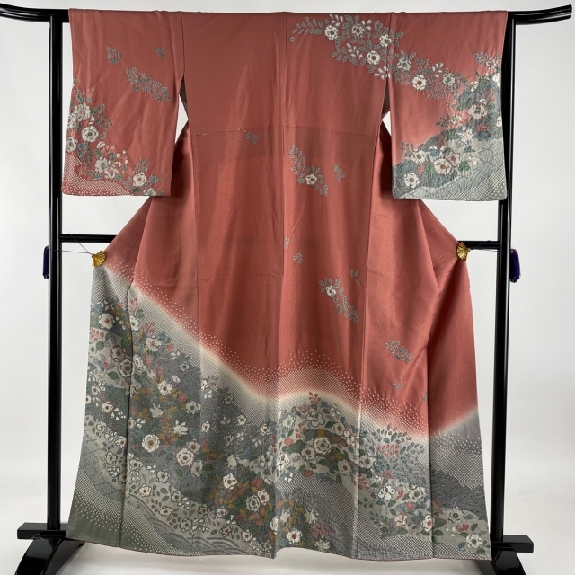 訪問着 美品 秀品 163cm 62.5cm 正絹 【】