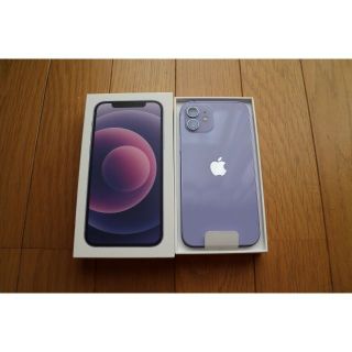 アイフォーン(iPhone)の新品未使用 iPhone12 紫 64GB MJNH3J/A A2402(スマートフォン本体)