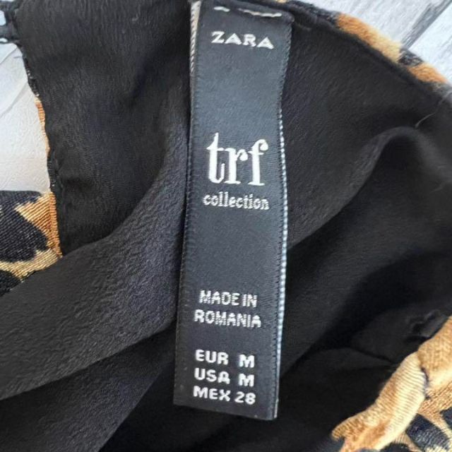 ZARA(ザラ)のザラ トラファルック レオパードワンピース 長袖 ポリエステル100 M 美中古 レディースのワンピース(ロングワンピース/マキシワンピース)の商品写真