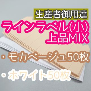 ラインラベル 小 100枚 白茶 園芸ラベル カラーラベル 多肉植物 エケベリア(その他)