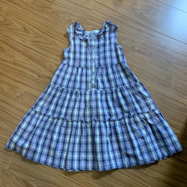 しまむら(シマムラ)のティアードワンピース　ノースリーブ キッズ/ベビー/マタニティのキッズ服女の子用(90cm~)(ワンピース)の商品写真